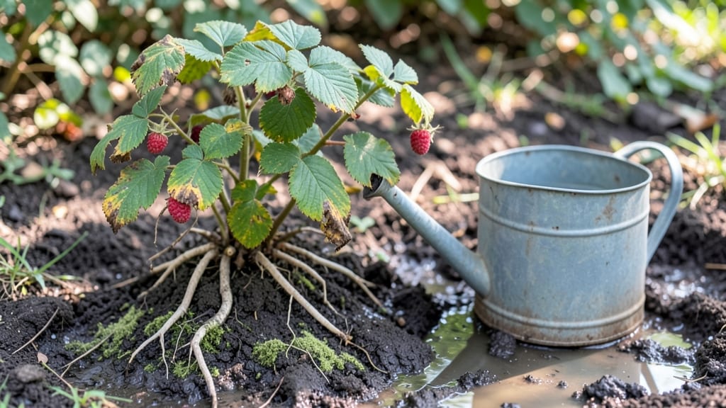 Overwatered Raspberry Plant: Revive and Prevent Future Drowning