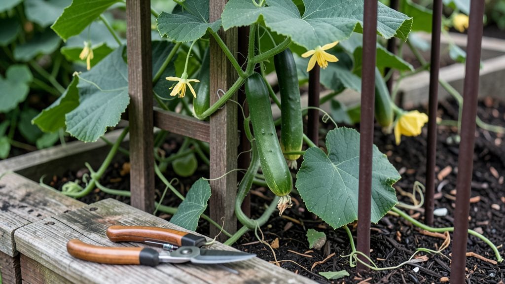 Trimming Cucumber Plants: Precision Cuts for Bigger Harvests